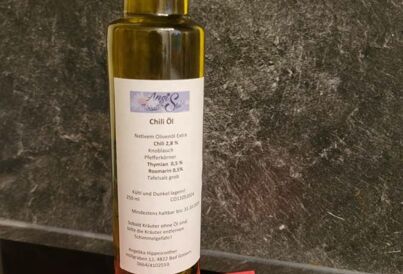 Flasche mit Chiliöl